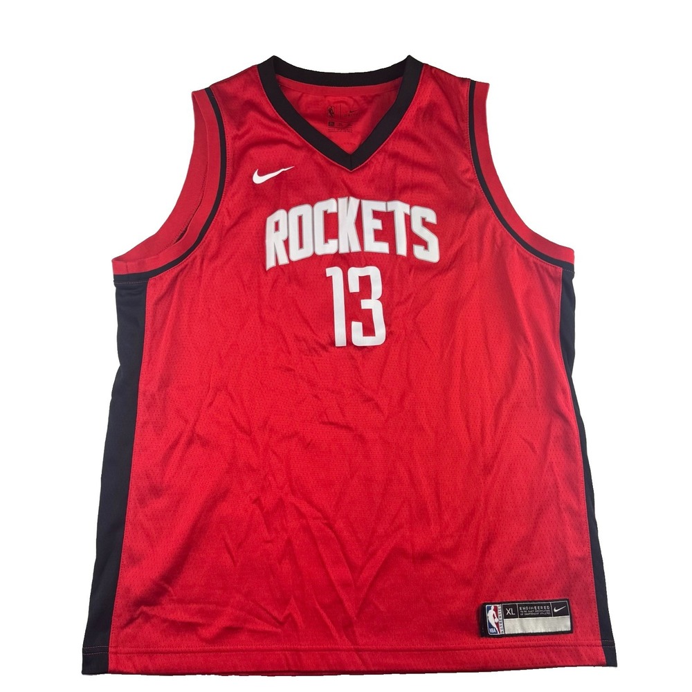 Nike James Harden Houston Rockets #13 Swingman Jersey Mens XL Red NBA Dri Fit